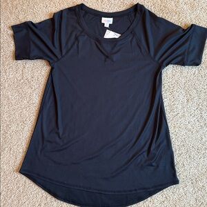 Lularoe Hailey short sleeve shirt top black size extra small